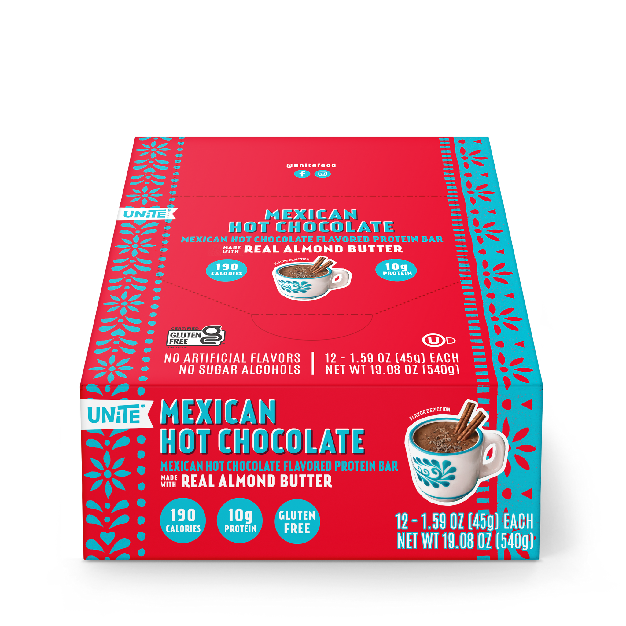 UNiTE Mexican Hot Chocolate flavor protein bar 10g Protein